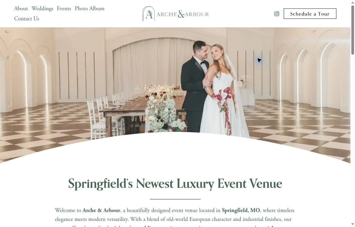 Arche & Arbour public homepage