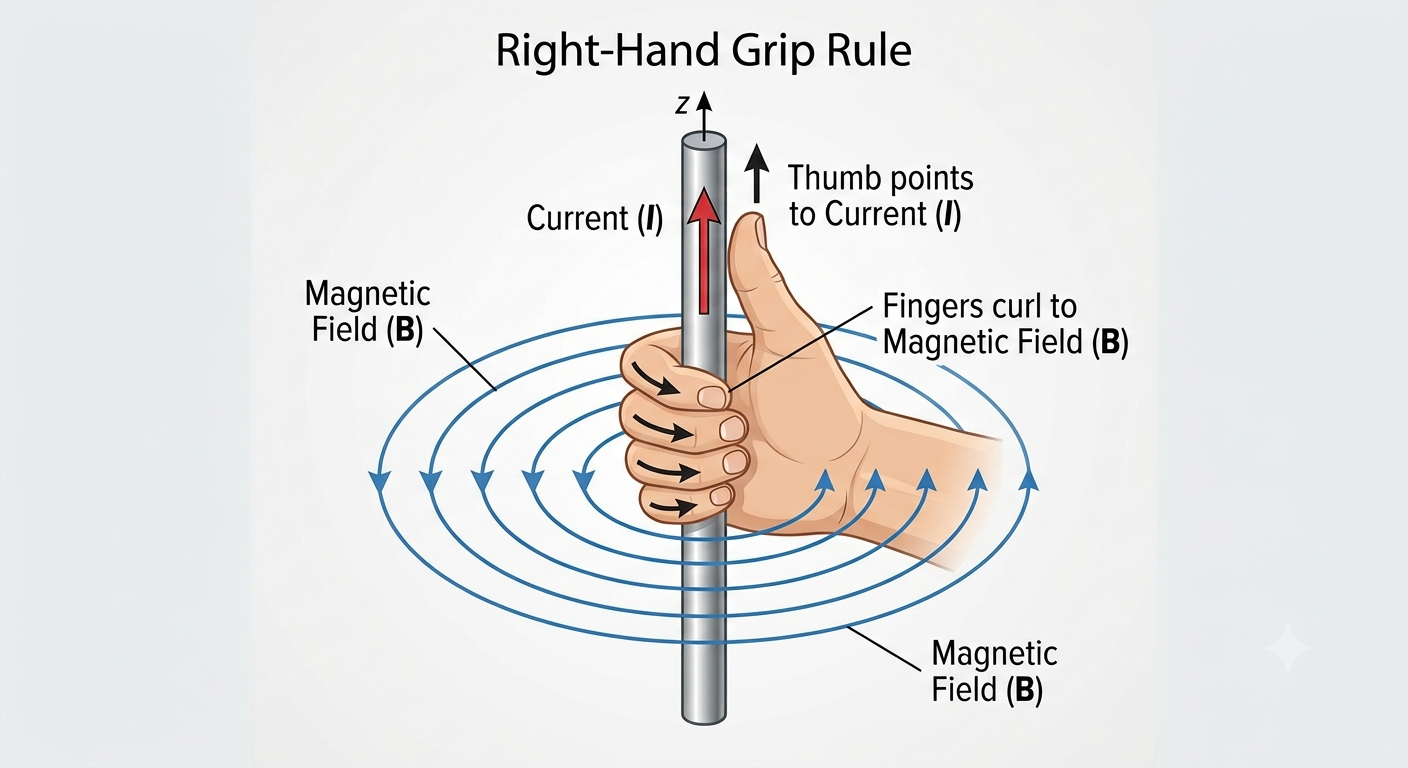 Right Hand Grip Rule Diagram