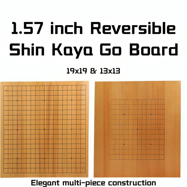 Reversible 1.57 inch Shin Kaya Go Board