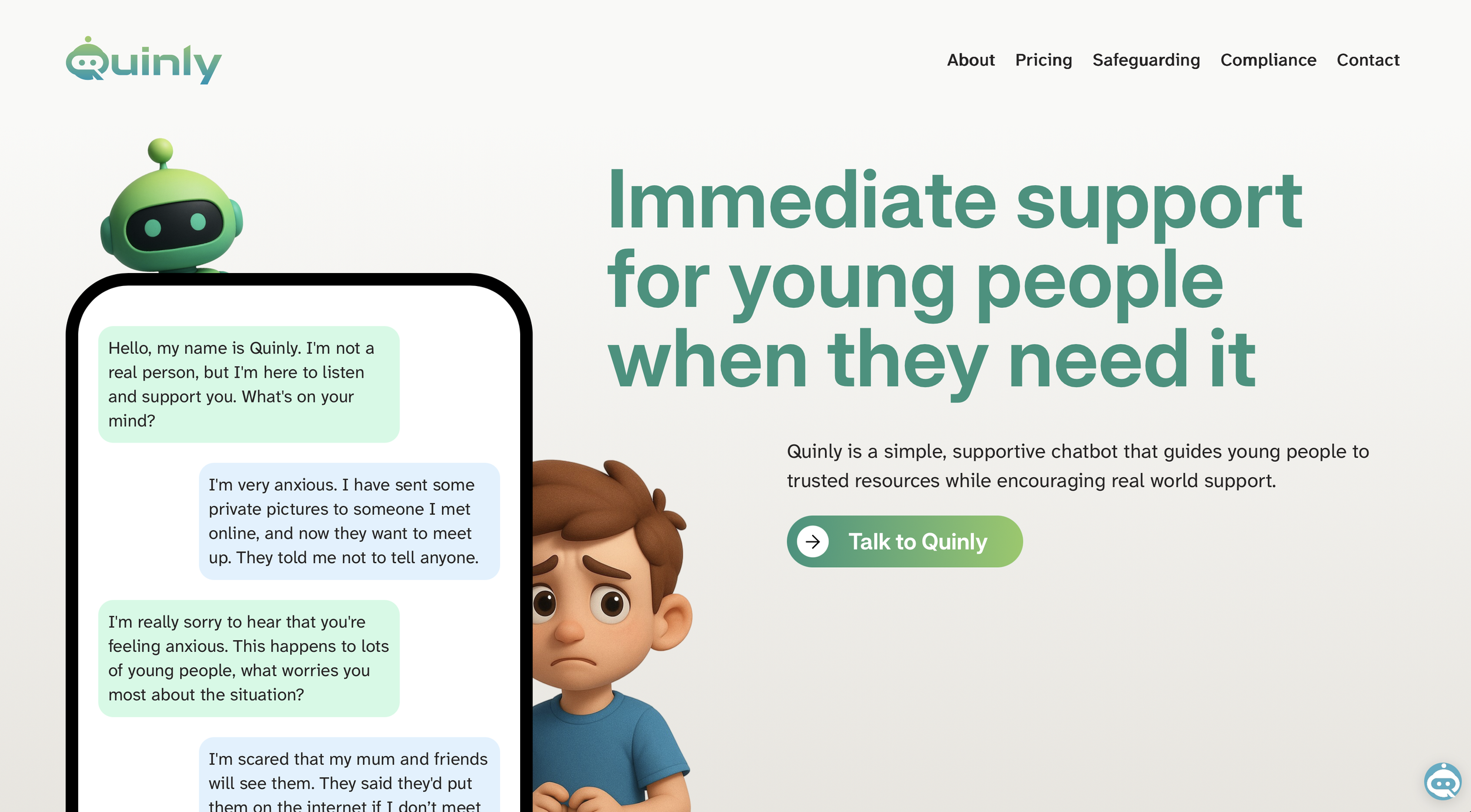 Quinly website screenshot