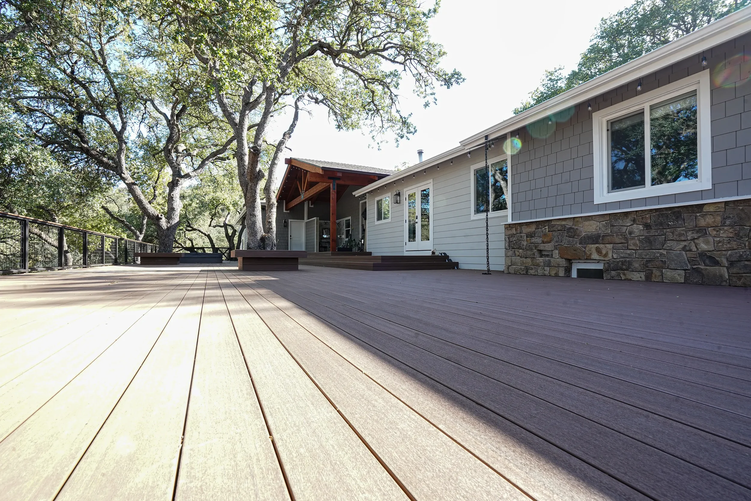 Completed deck project by DCR Framing
