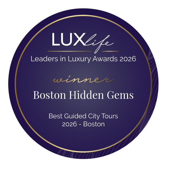 Best Guided City Tours 2026 Boston Winner's badge - LUXlife Leaders in Luxury Awards