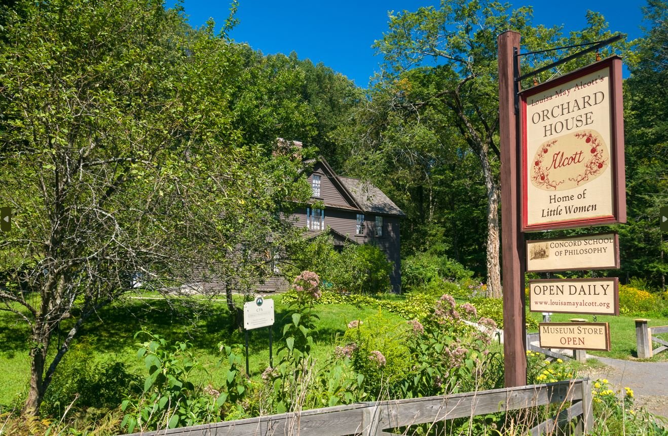 Entry sign to the Orchard House, Concord, MA