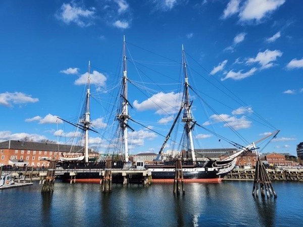 USS Constitution, the world's oldest floating warship, in Boston Harbor
