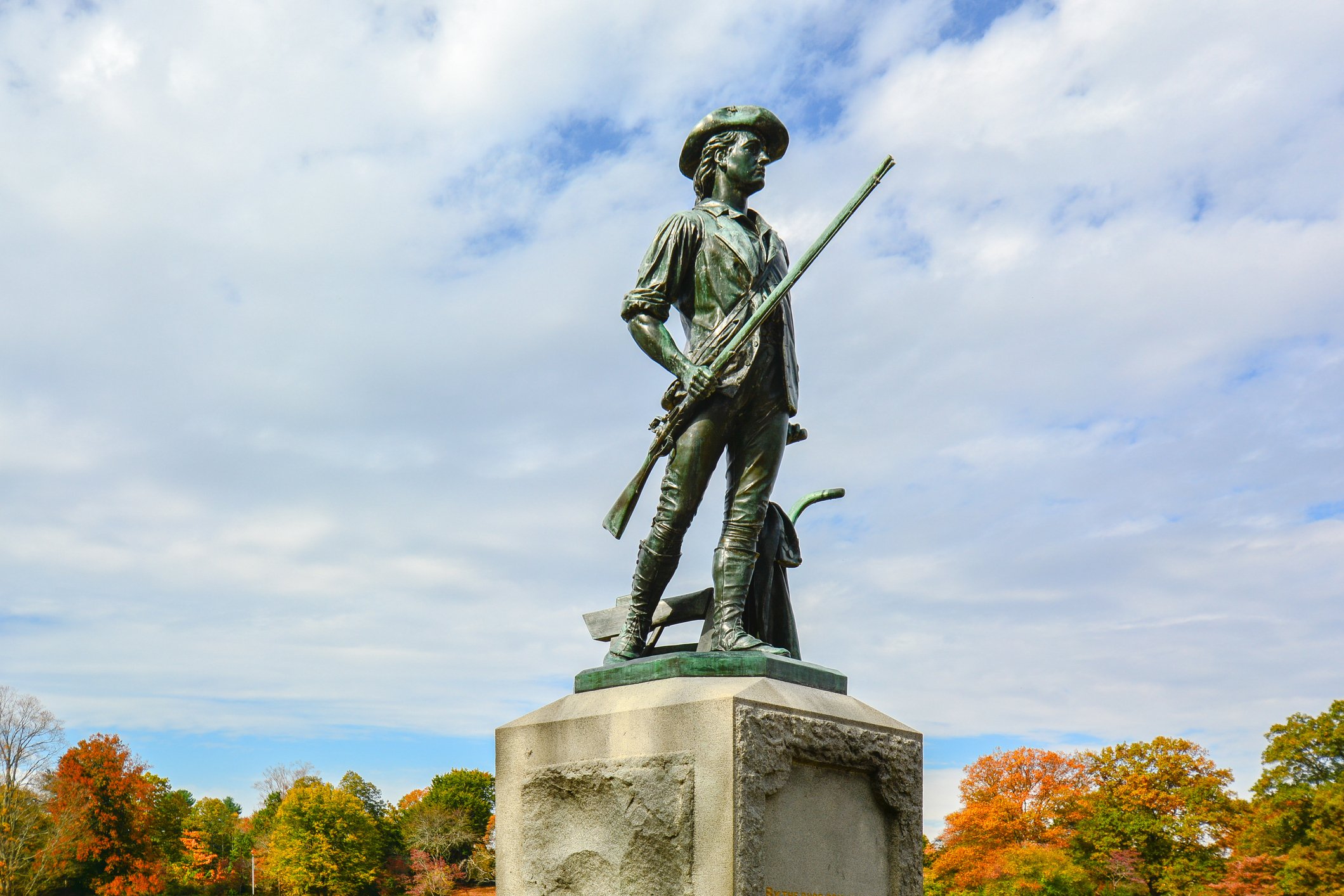 Minuteman Statue in Concord by Old North Bridge