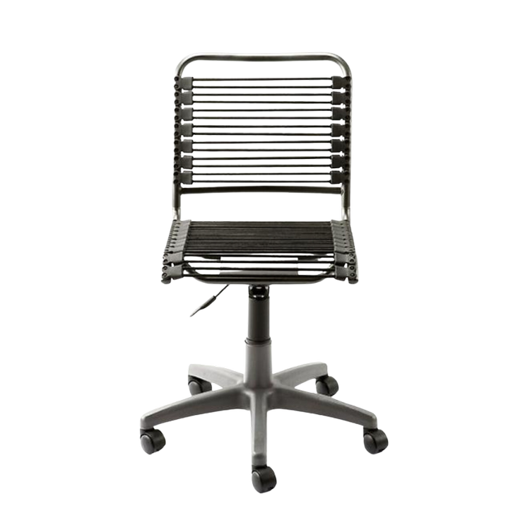 Our sleek Bungee Office Chair not only offers a great-looking design; it's incredibly comfortable, too! The bungee cords provide super support while you're working at your desk. The Bungee Chair features a wheeled base and an adjustable lift.