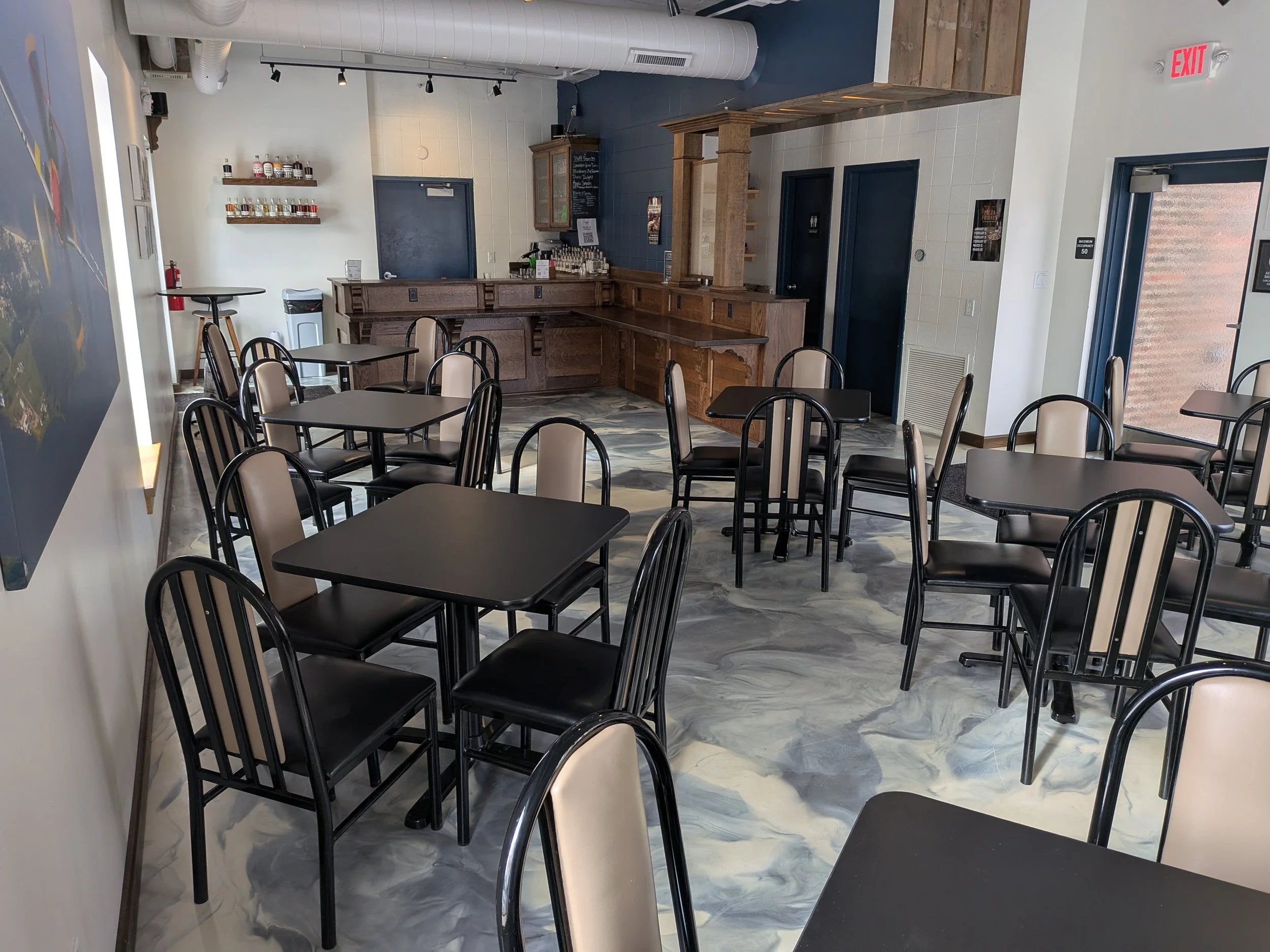 The Ready Room private event space at Sturgeon Spirits in Oshkosh