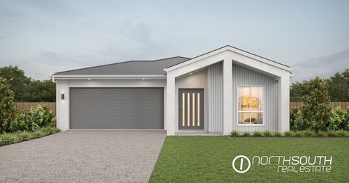 Facade of a four-bedroom single-storey home, Caboolture