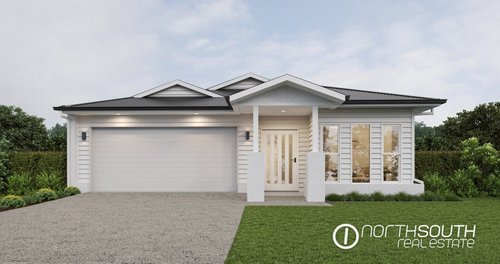 Facade of a four-bedroom single-storey home, Caboolture