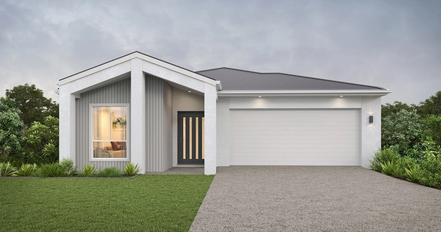 Facade of a four-bedroom single-storey home, Rochedale