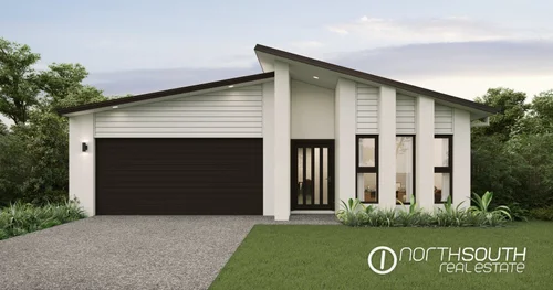 Facade of a four-bedroom single-storey home, Caboolture