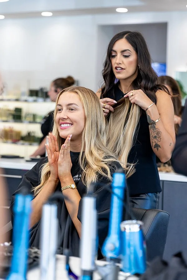 Dallas Cowboys Cheerleaders Bellami hair extensions by Tangerine Salon