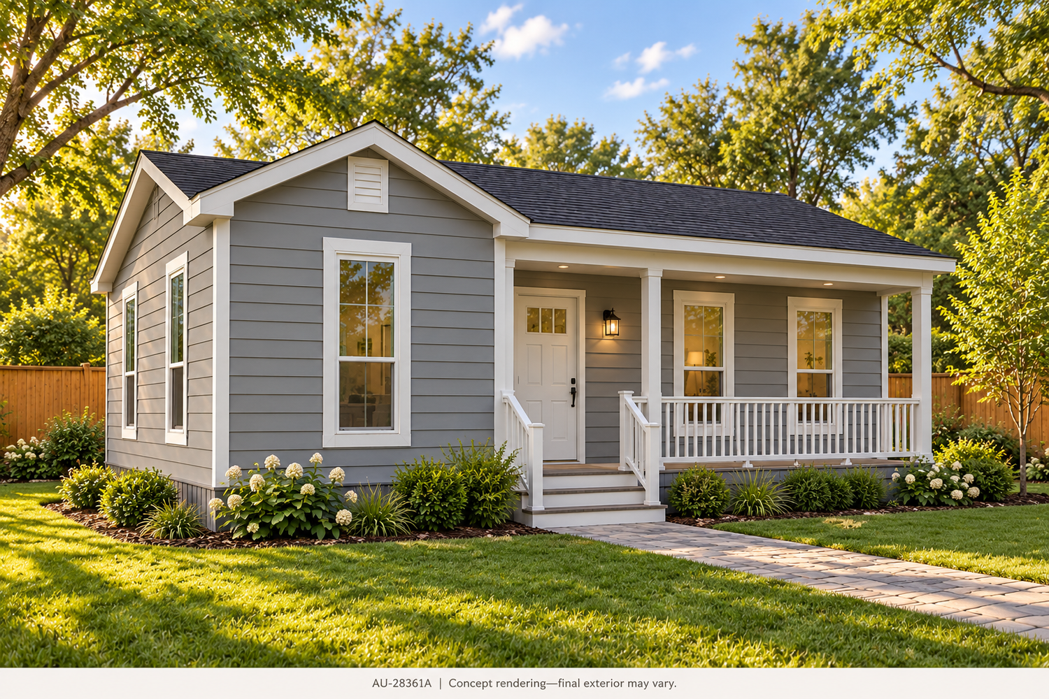 AU-28361A backyard exterior concept rendering