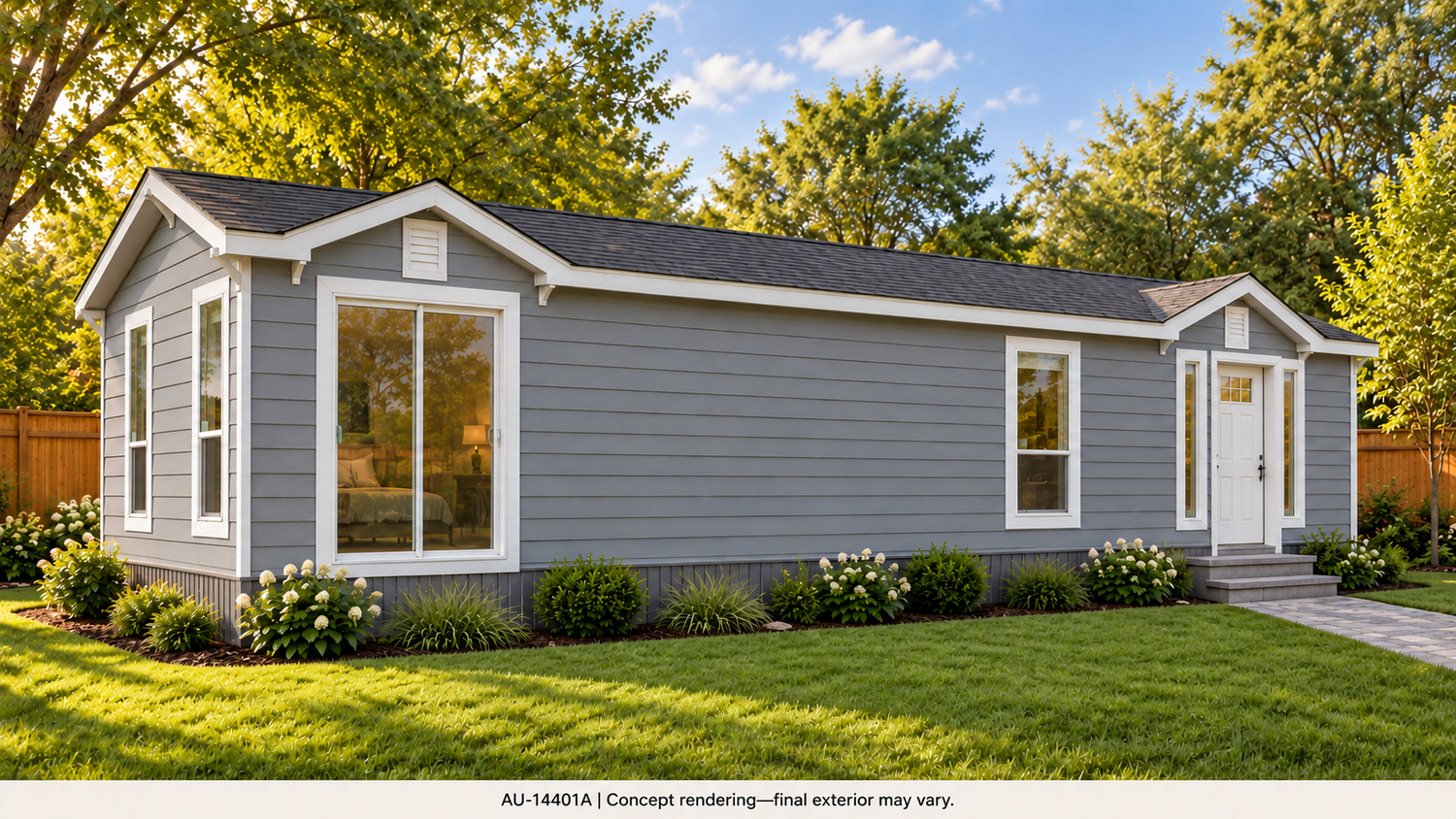 AU-14401A backyard exterior concept rendering