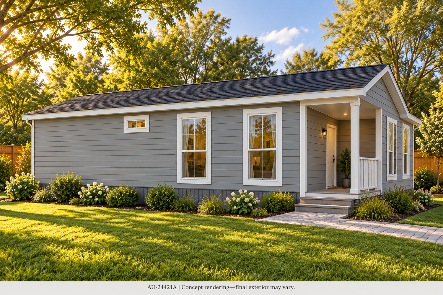 AU-24421A backyard exterior concept rendering