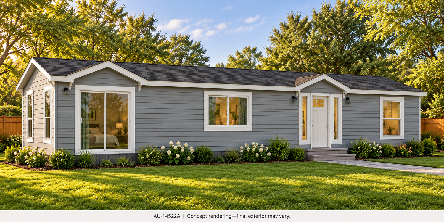 AU-14522A backyard exterior concept rendering