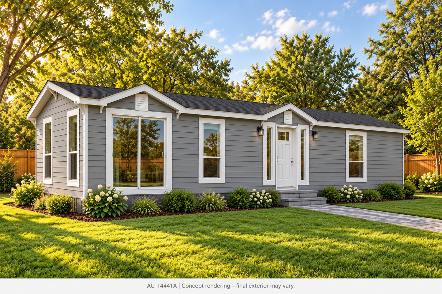 AU-14441A backyard exterior concept rendering
