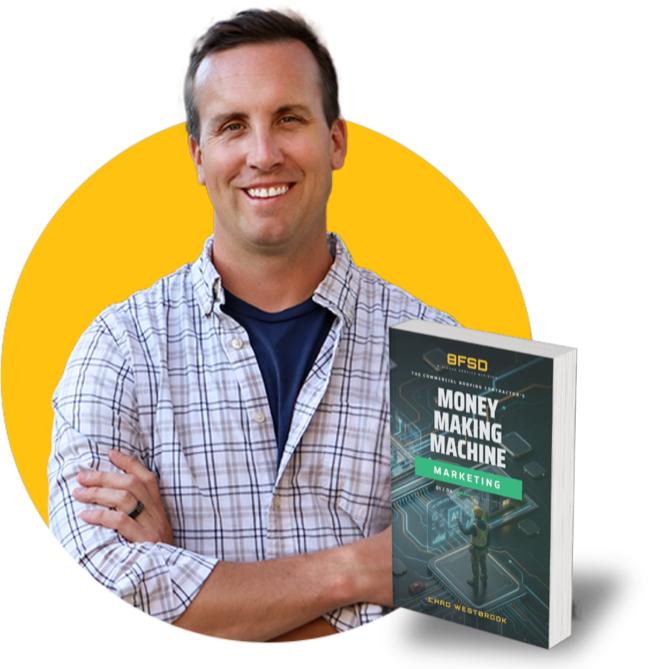 Chad Westbrook presenting the Money Making Machine Marketing book