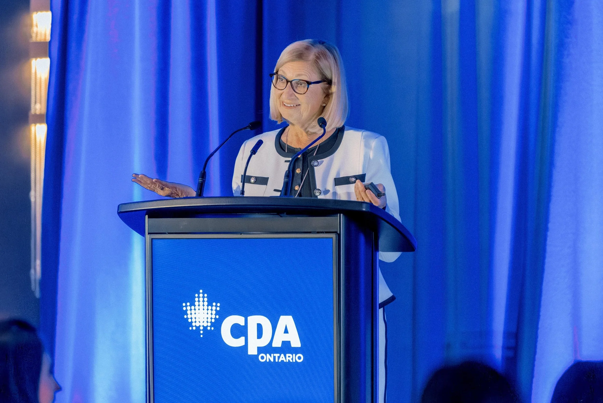 Susan Allen speaking at the CPA Ontario Women in Action Conference
