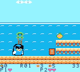 Two heroes exploring Rainbow Cove in Bebop and Tempo: GBC Al Coda