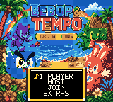 Bebop and Tempo: GBC Al Coda title screen