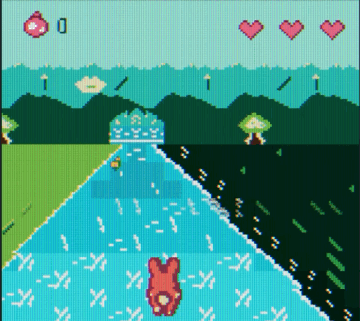 Gameplay from a behind-the-hero Perspective Runner special stage