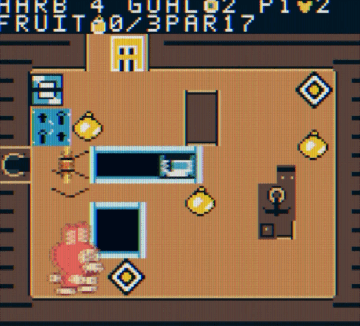 Gameplay showing two heroes exploring a top-down cooperative stage