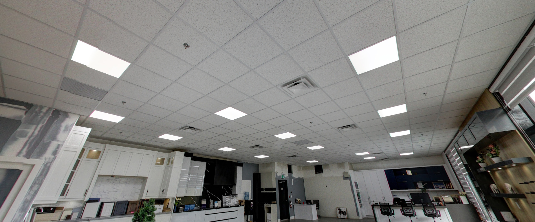 Commercial interior lighting completed by Hundel Electric