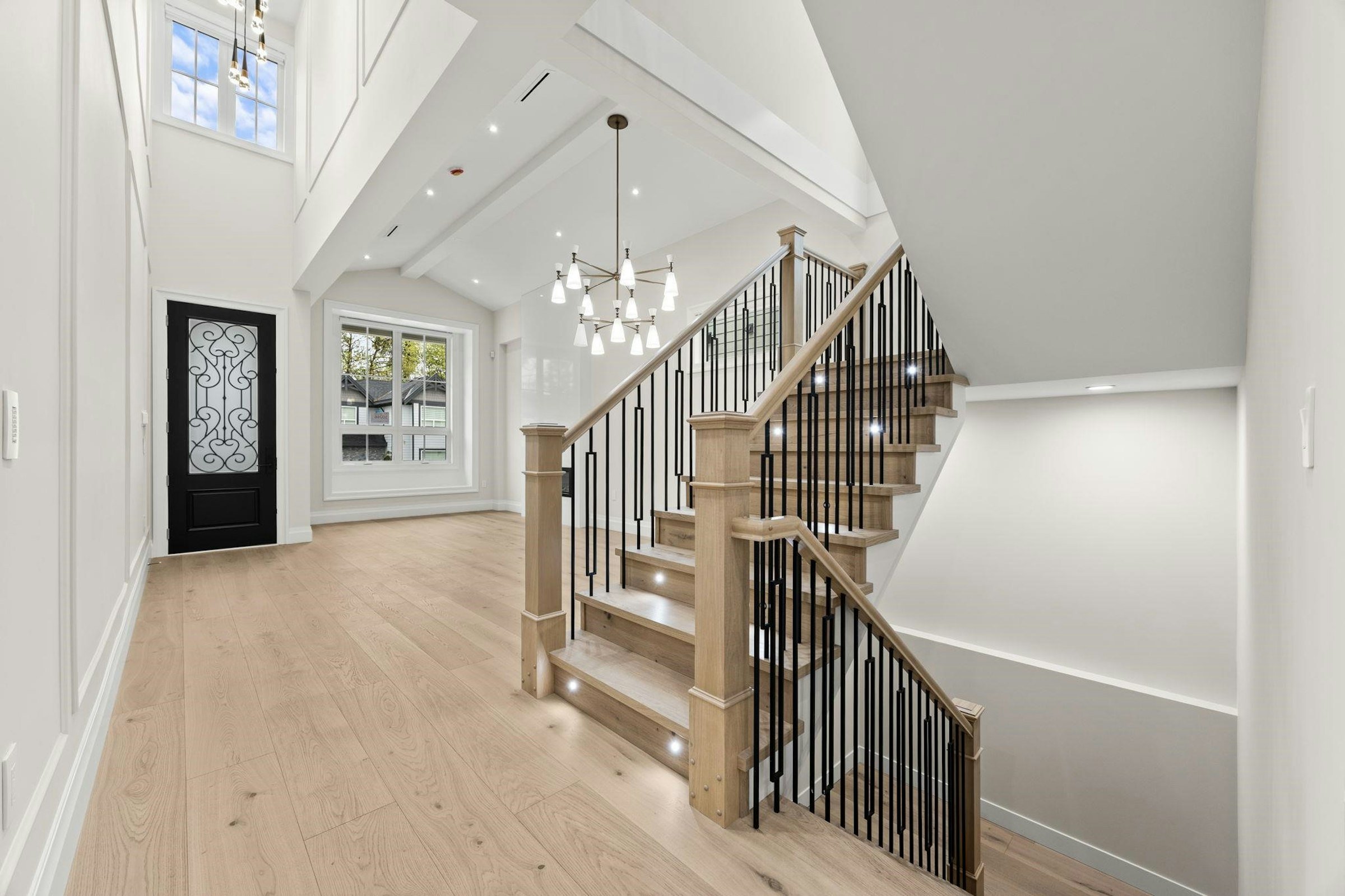 Fraser Heights stair landing electrical finish