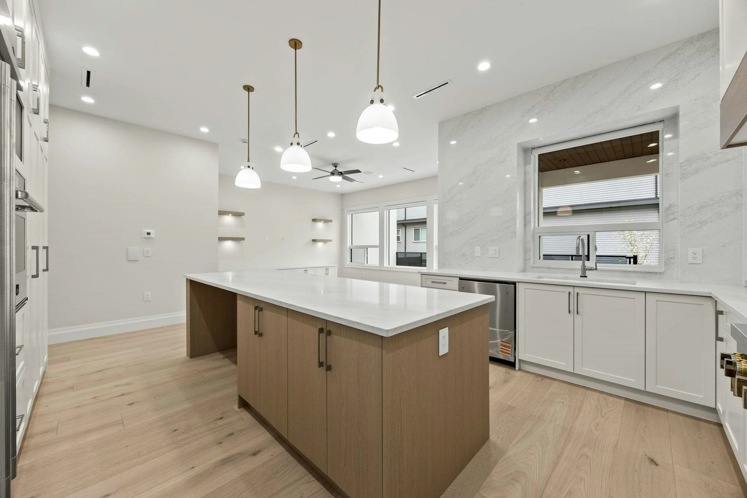 Fraser Heights custom home kitchen electrical work