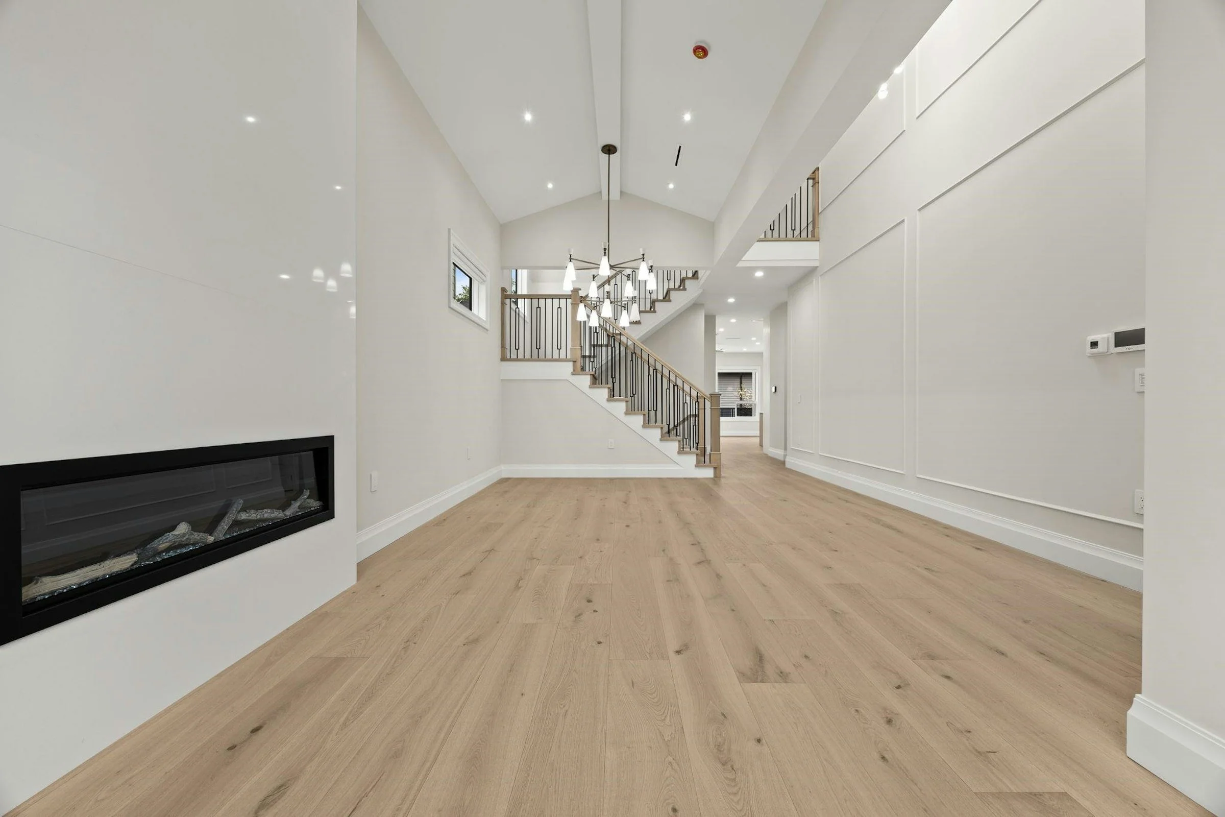 Fraser Heights custom home living room lighting