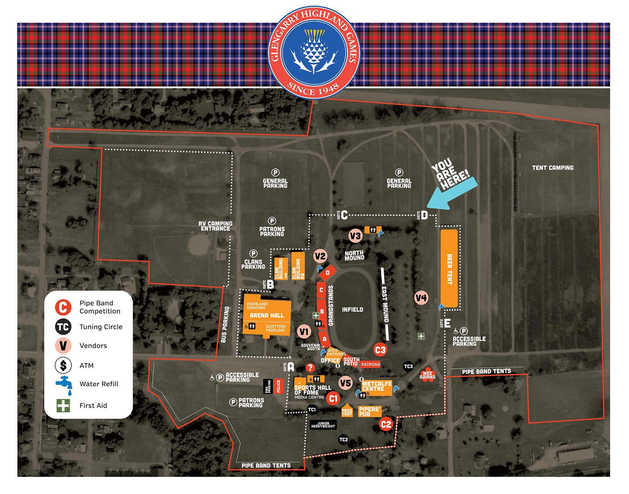 Glengarry Highland Games Grounds Map