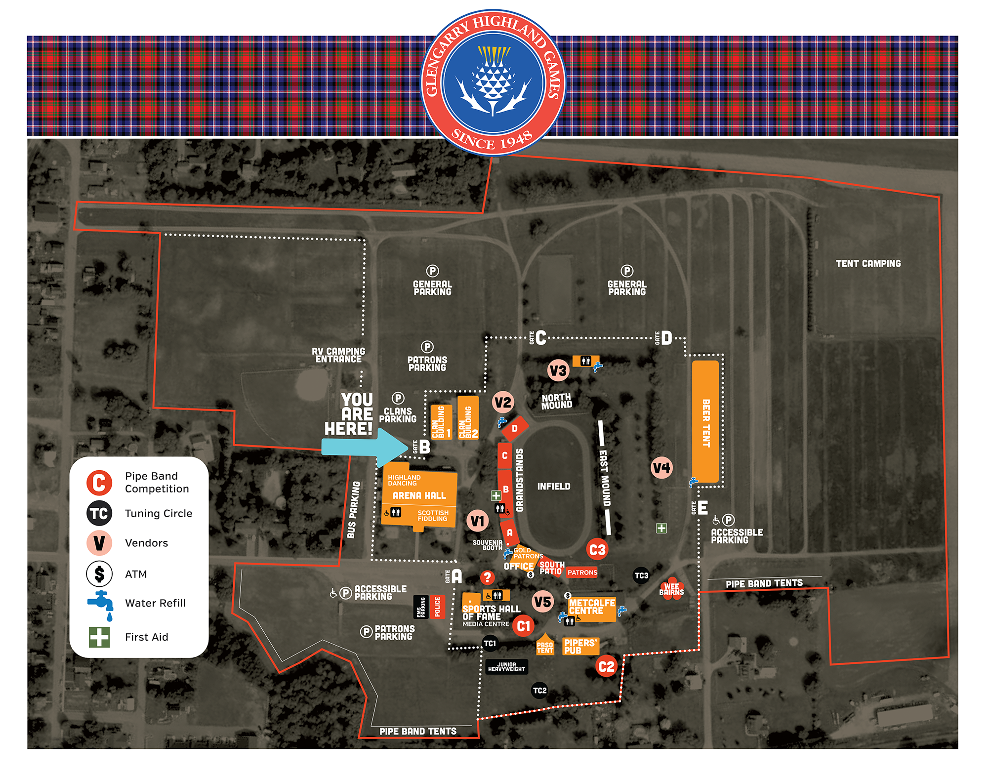 Glengarry Highland Games Grounds Map