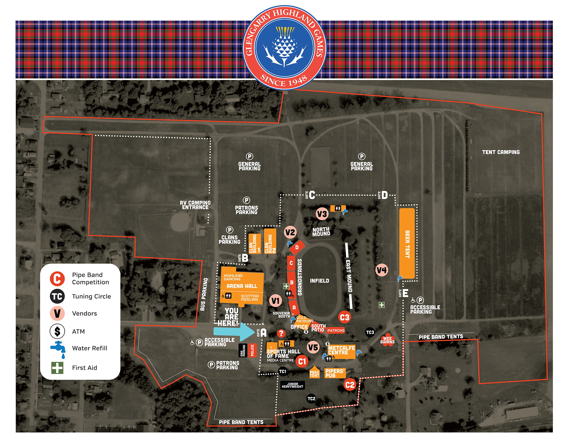 Glengarry Highland Games Grounds Map