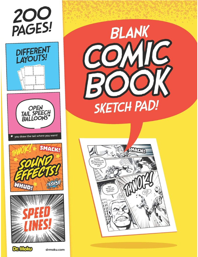 Blank Comic Book Sketch Pad cover