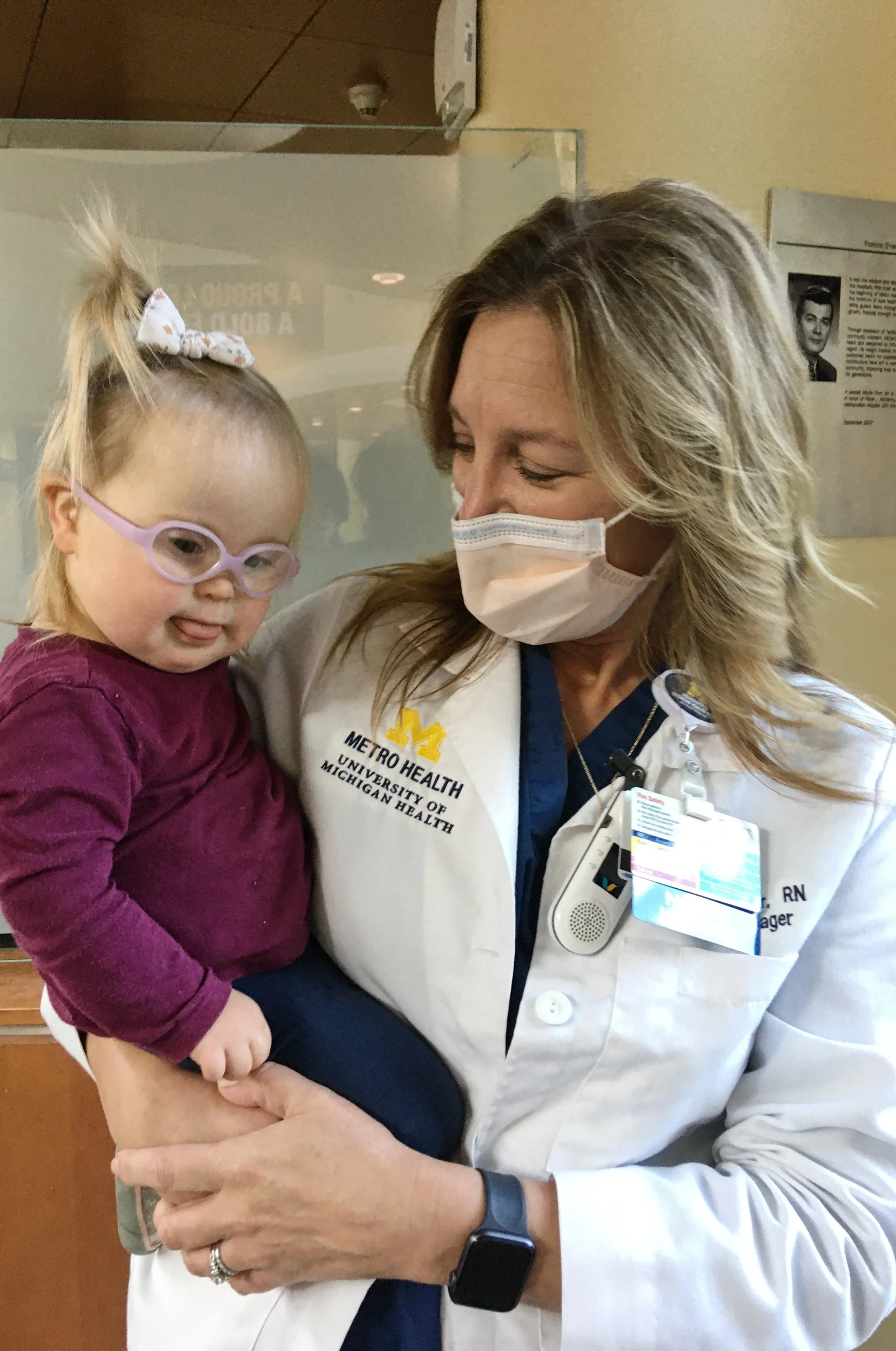 Sammie with her doctor