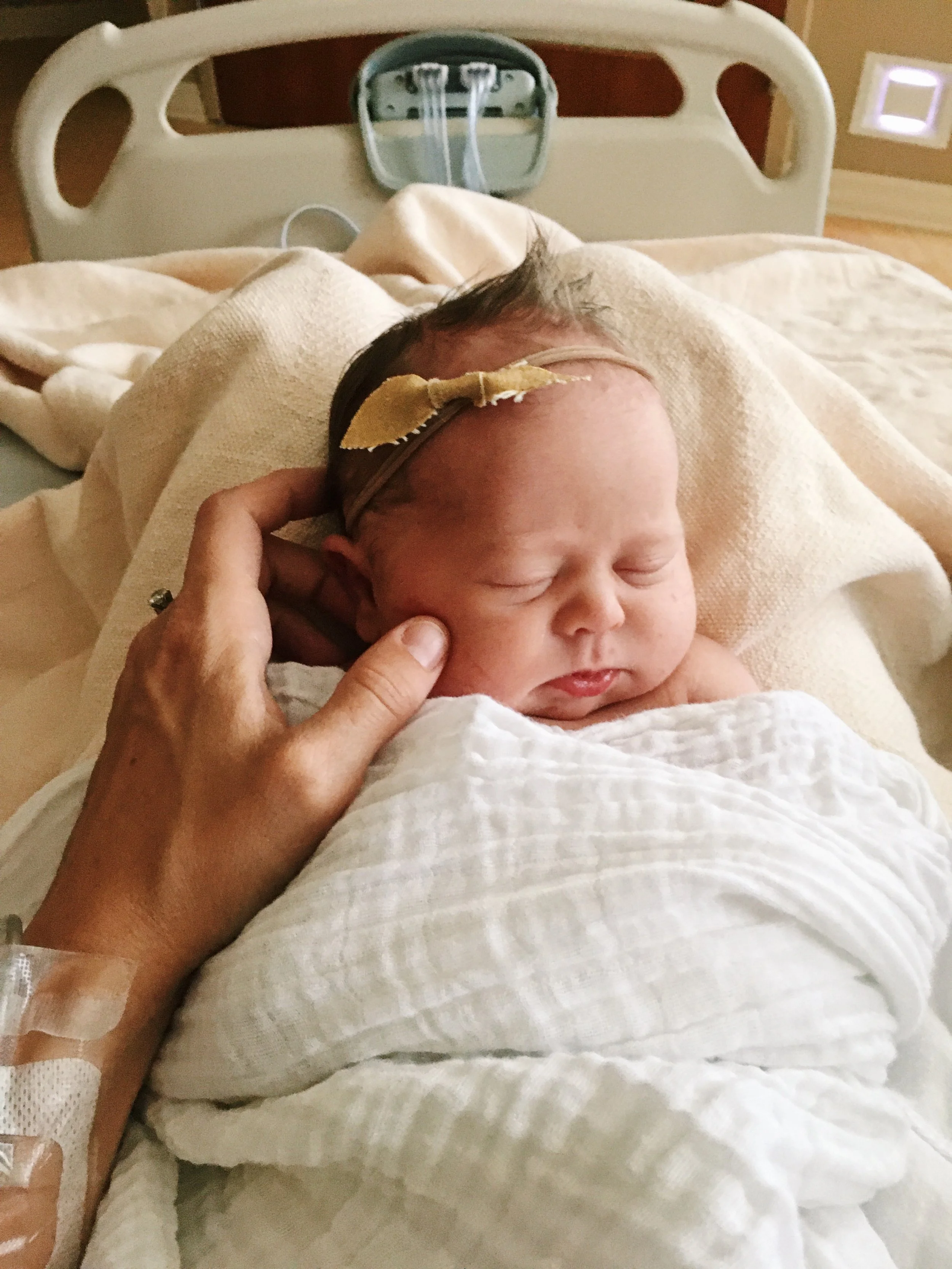 Sammie as a newborn in the hospital