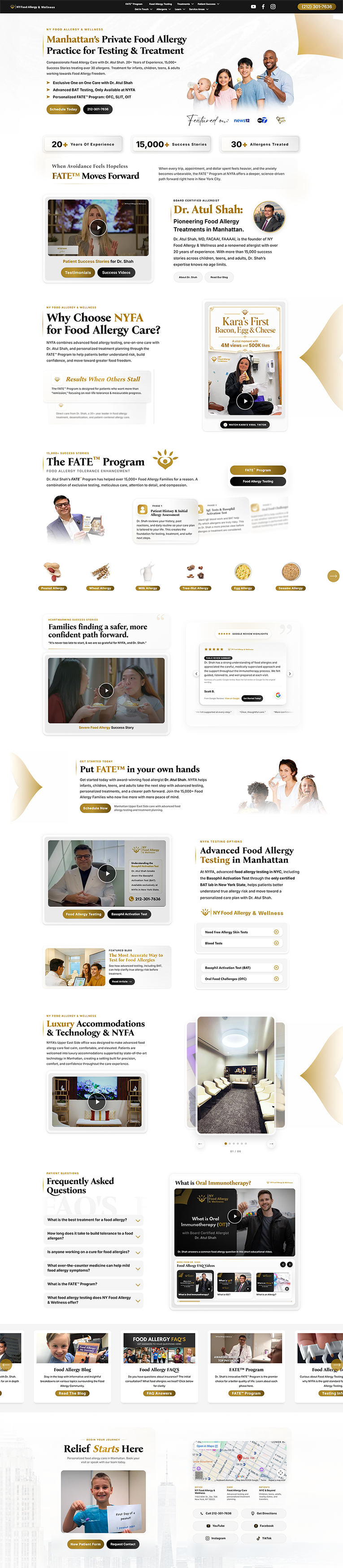NY Food Allergy and Wellness website preview