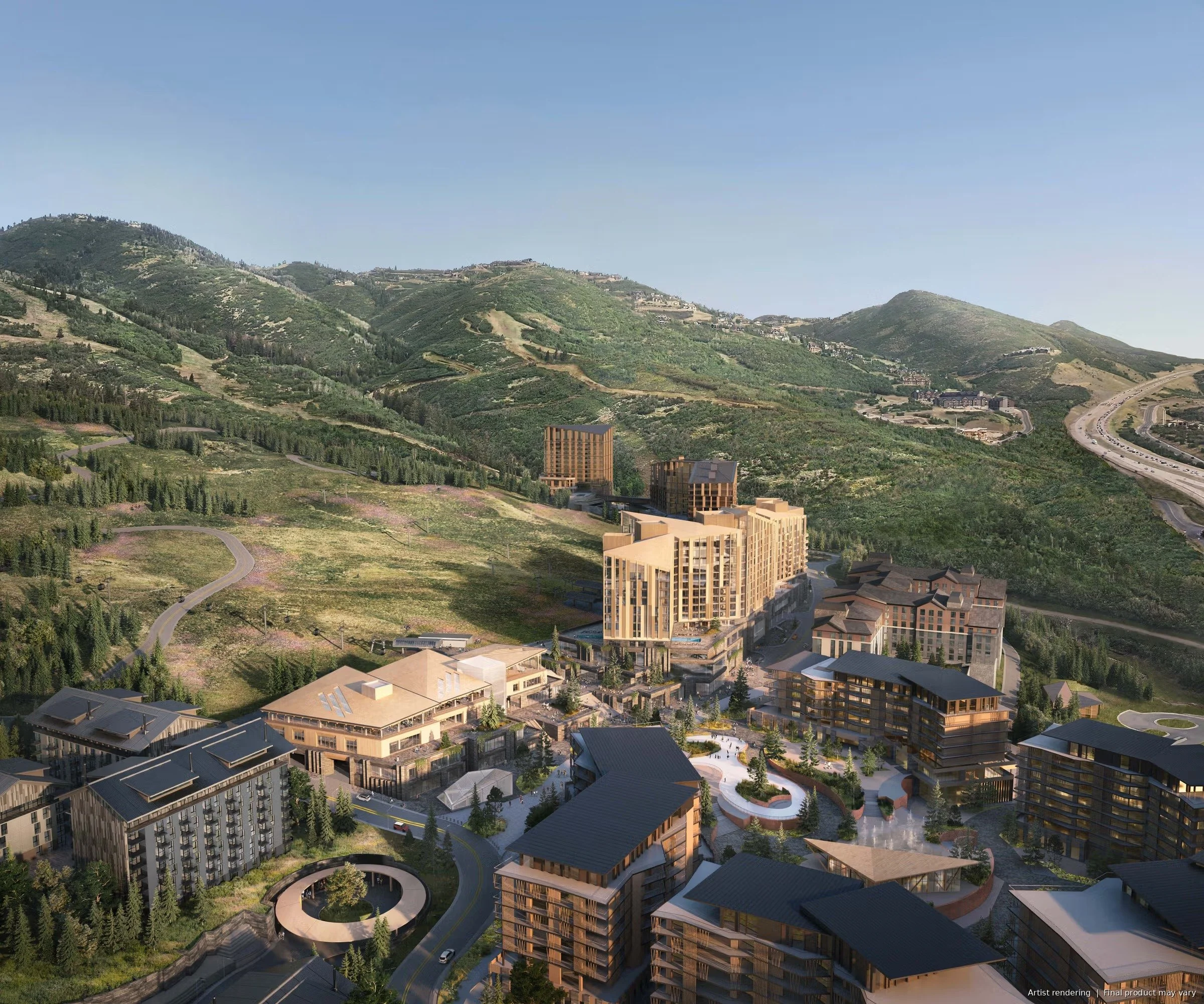 Deer Valley East Village Tower One aerial view