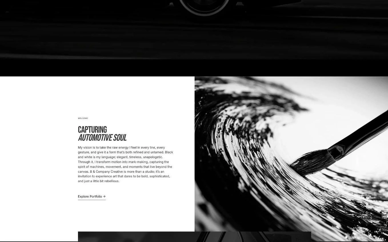 Ethan Blair website introduction section
