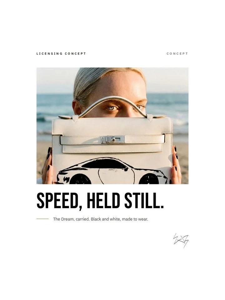 Ethan Blair Instagram post, Licensing concept: Speed, held still