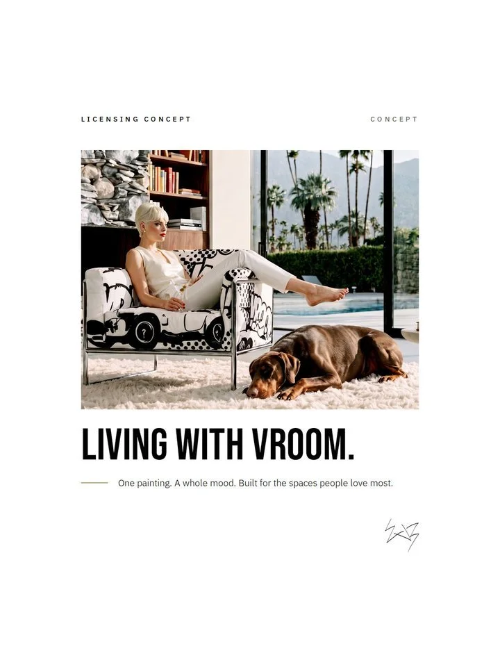 Ethan Blair Instagram post, Licensing concept: Living with Vroom