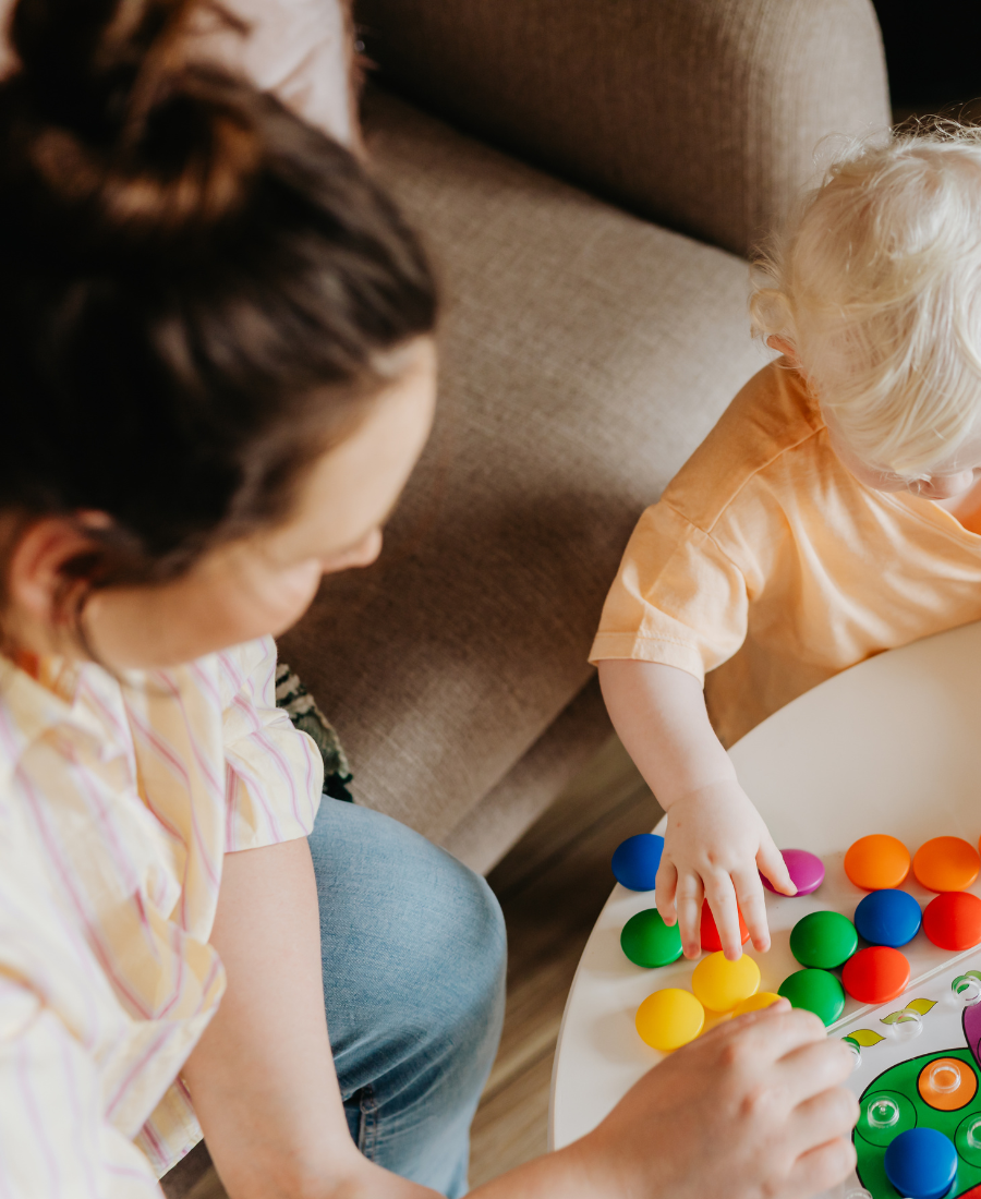 Child engaged in a play-based pediatric occupational therapy session in St. Louis