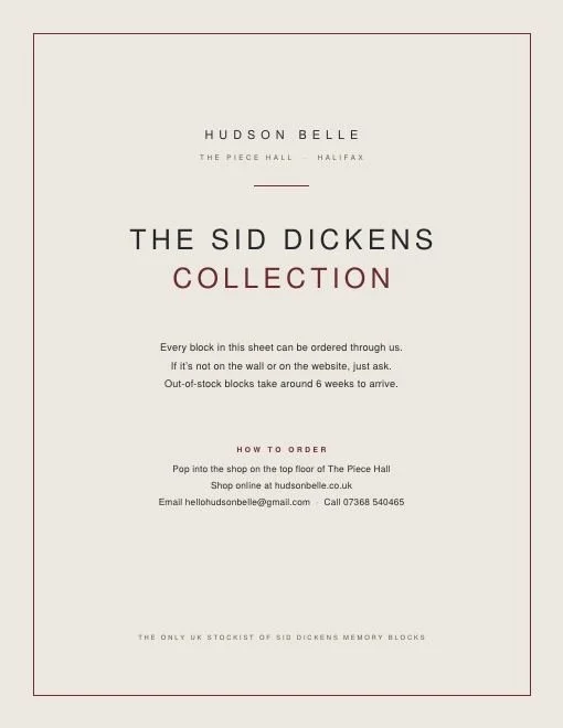 The Sid Dickens Collection from Hudson Belle
