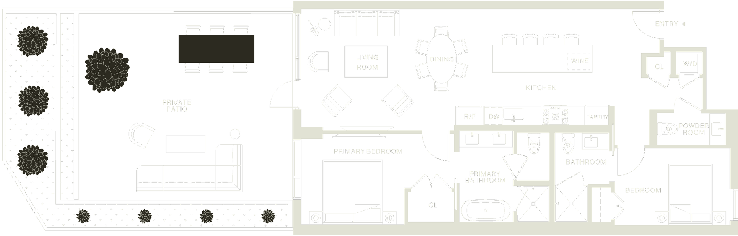 Floor plan for unit 103