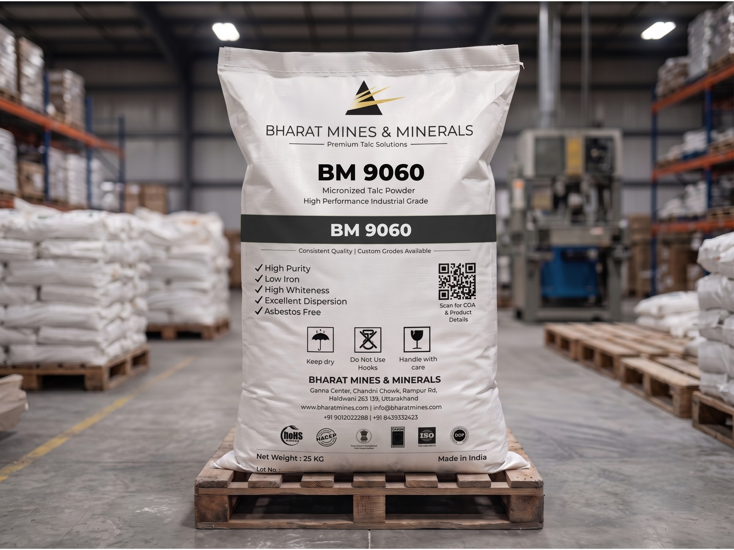 Bharat Mines BM 9060 cosmetic-grade talc