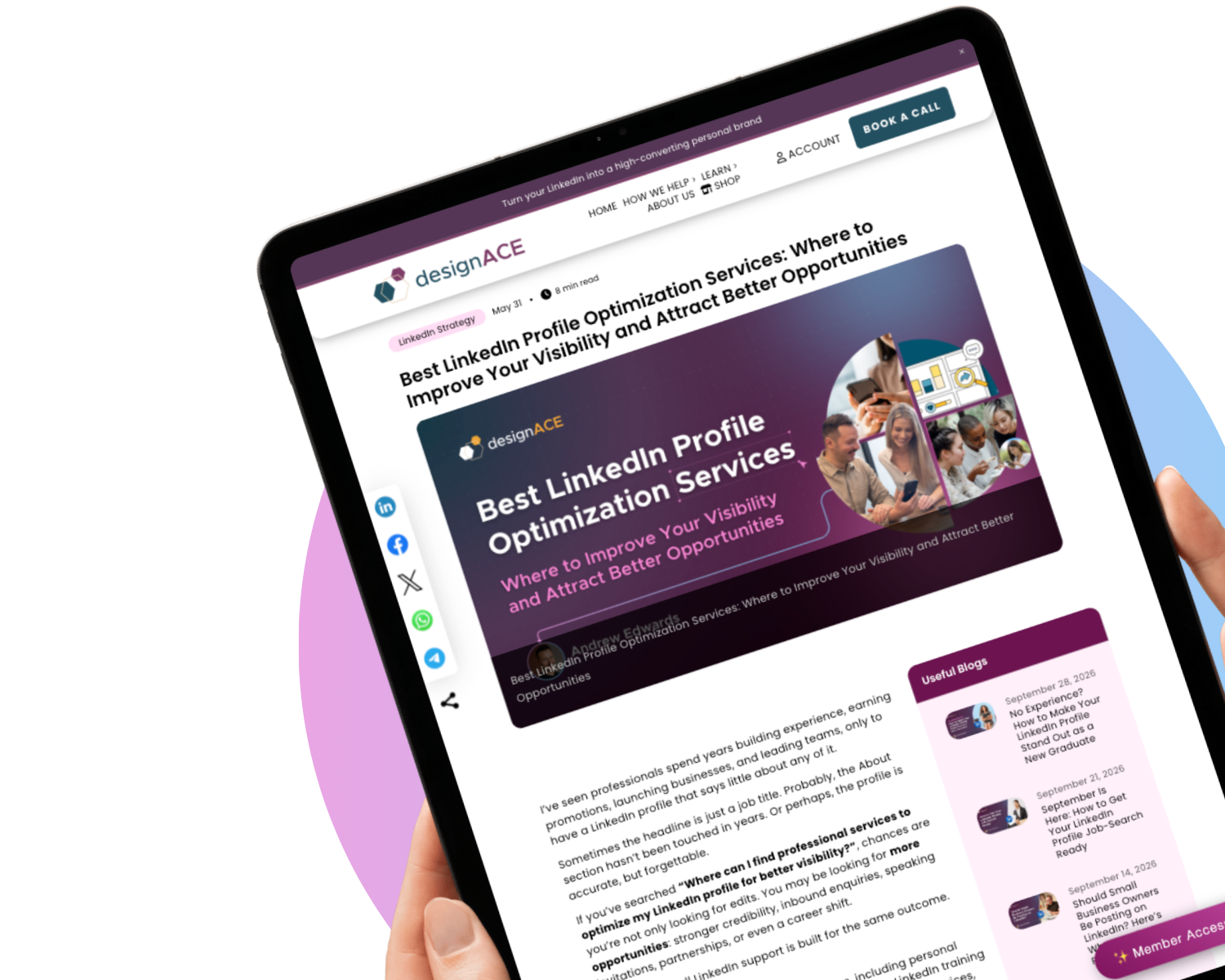 Blog article about LinkedIn Profile Optimization