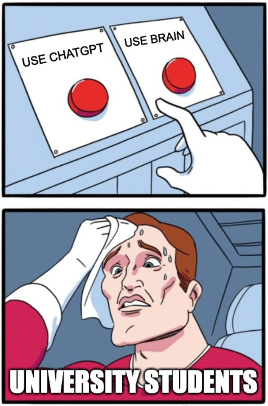 University Students Decide Between Using Their Brain or ChatGPT