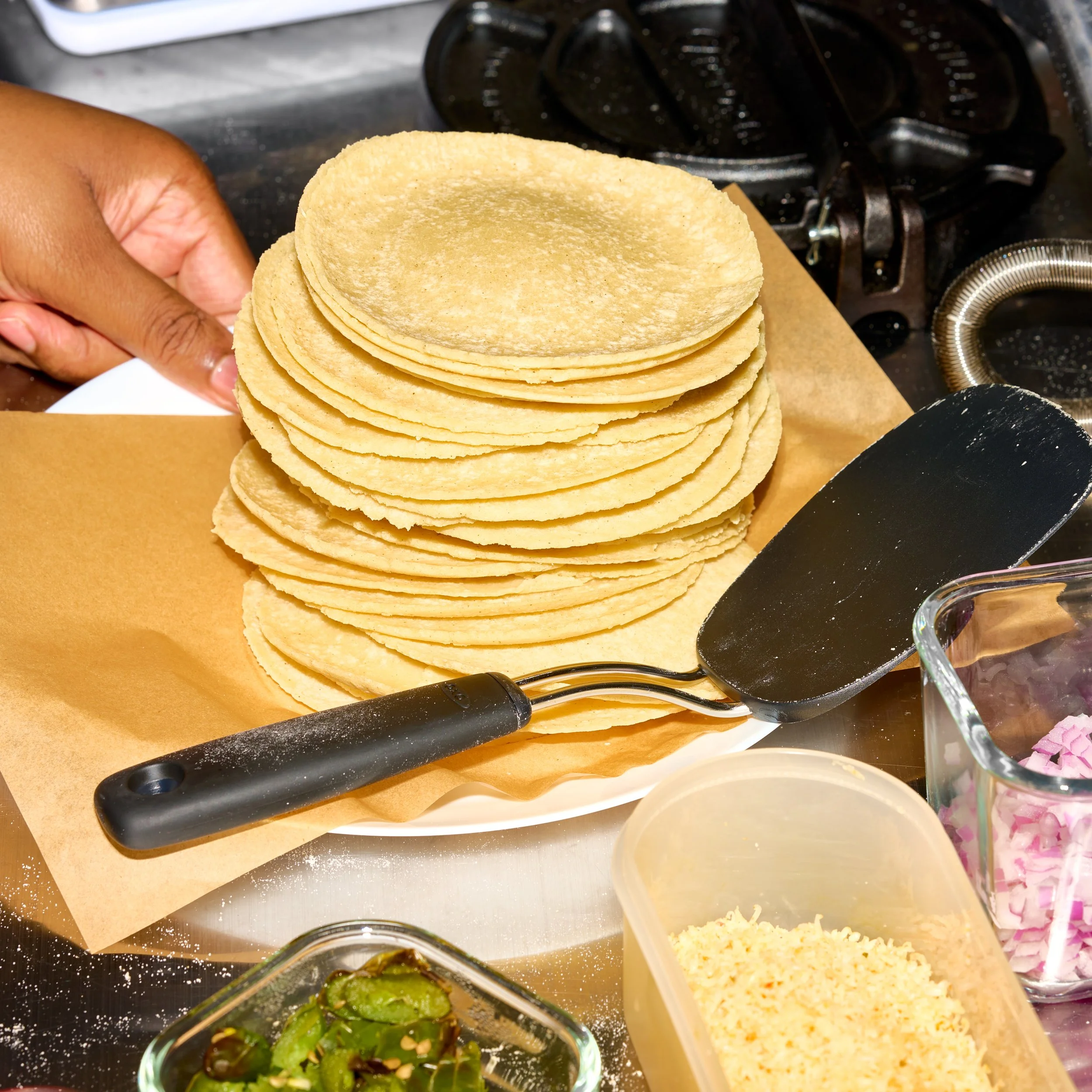 Homemade gluten-free corn taco shells