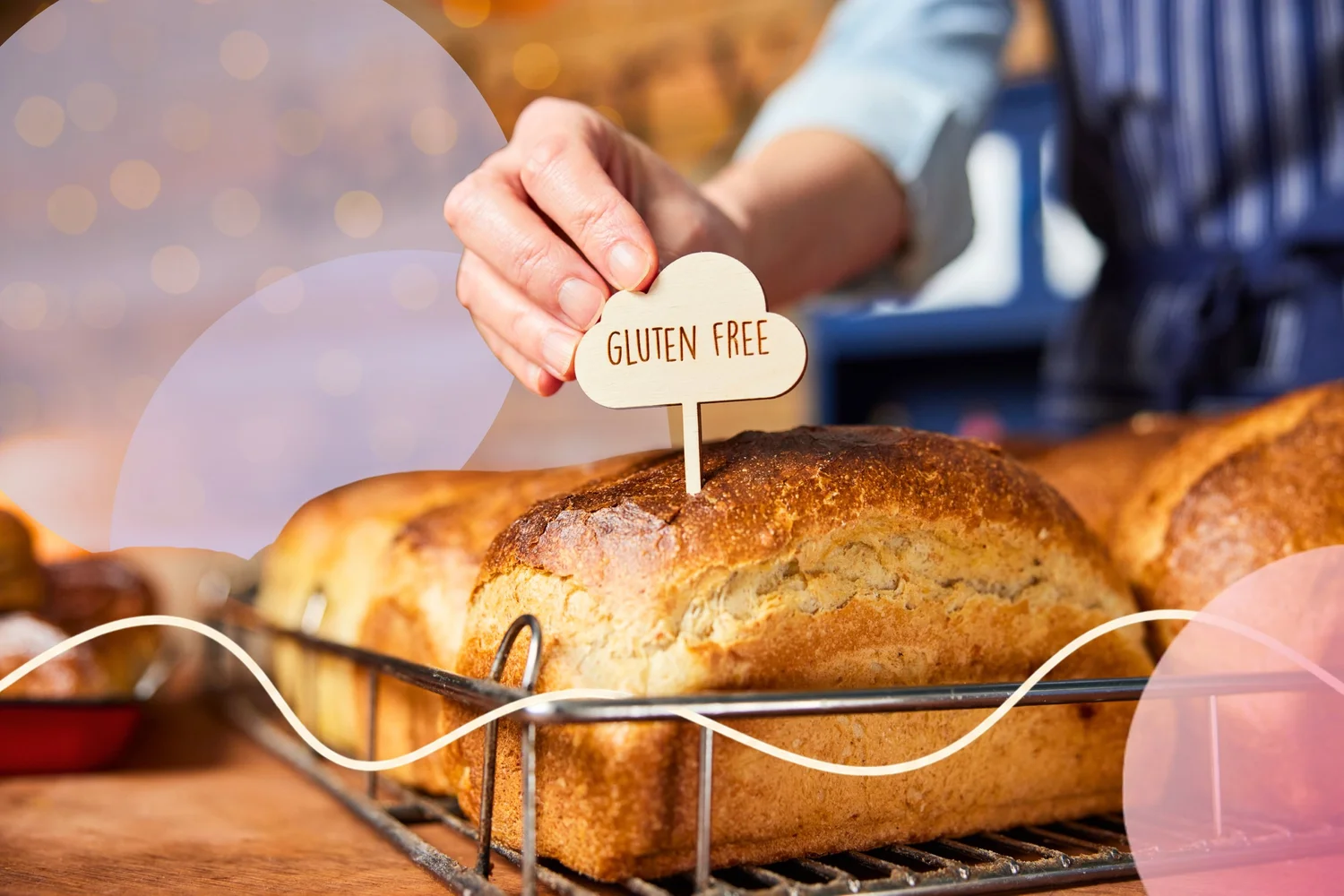 A loaf of gluten-free bread on a cooling rack